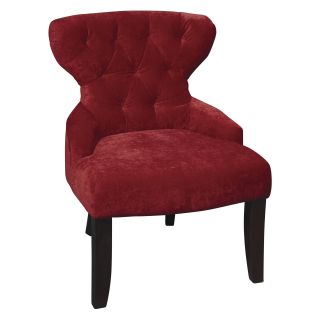 Office Star Curves Hour Glass Chair   Vintage Grenadine   Accent Chairs
