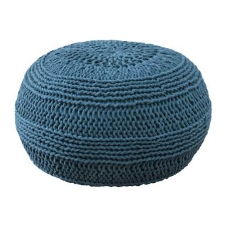 Rizzy Home Roped Cotton Pouf   Ottomans