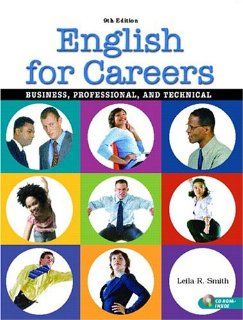 English for Careers Business, Professional, and Technical (9th Edition) (9780131183865) Leila R. Smith Books