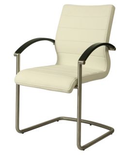 Pastel Furniture Akasha White Polyurethane Dining Arm Chair   Dining Chairs