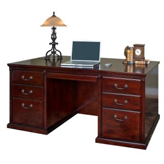 kathy ireland Home by Martin HCR680 Huntington Club Office Double Pedestal Executive Desk   Desks