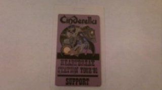 1991 Cinderella Laminated Backstage Pass Support Band Entertainment Collectibles