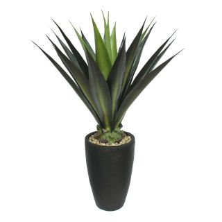 Laura Ashley 44 in. Silk Giant Aloe Plant with Contemporary Planter   Silk Plants