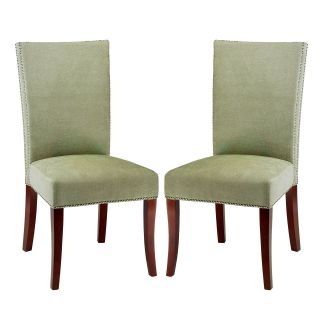 Safavieh Carmine Stone Sage Dining Side Chairs   Set of 2   Dining Chairs
