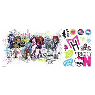 Monster High Group Peel and Stick Giant Wall Decals   Kids and Nursery Wall Art