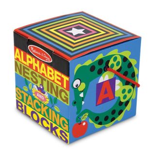 Melissa and Doug Alphabet Nesting & Stacking Blocks   10 pc. Set   Learning Aids