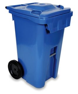 Busch Systems 95 Gallon Blue Recycling & Waste Cart   Recycling Bins
