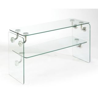 Magnussen Clarion Glass Rectangular Sofa Table   Console Tables