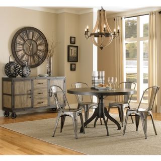 Magnussen Walton 5 Piece Round Dining Set with Stovall Chairs   Dining Table Sets