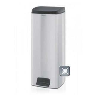 Brabantia Pedal Bin with Motion Control 6.6 Gallon Trash Can   Matte Steel   Kitchen Trash Cans
