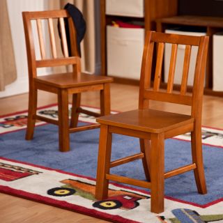 Classic Playtime Chairs   Set of 2   Pecan   Kids Traditional Chairs