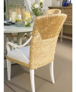 Stanley Coastal Living Resort Water's Edge Woven Arm Chair Sail Cloth 062 A1 73   Dining Chairs