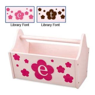 KidKraft Personalized Initial Floral Petal Toy Caddy   Toy Storage