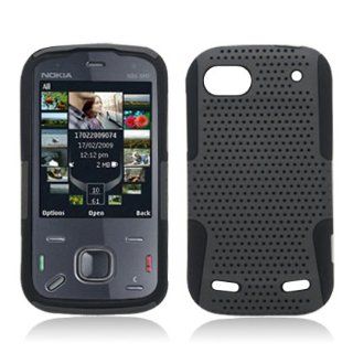 Aimo Wireless ZTEN861PCPA023 Hybrid Armor Cheeze Case for ZTE Warp Sequent N861   Retail Packaging   Black/Gray Cell Phones & Accessories