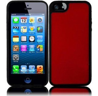 VMG 2 ITEM Combo For New Apple iPhone 5 [LATEST MODEL] TPU Hybrid Bumper "GLOVE" Gel Skin Case Cover   RED/BLACK + ANTI GLARE LCD Clear Screen Saver Protector [by VANMOBILEGEAR] Cell Phones & Accessories