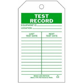 Brady 86513 7" Height x 4" Width, Heavy Duty Polyester (B 837), Green on White Inspection & Material Control Tags (10 Tags) Industrial Lockout Tagout Tags