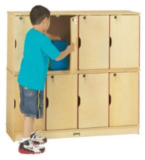 Jonti Craft Stacking Lockable Lockers   8 Sections   Double Stack   Toy Storage