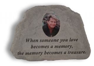 When Someone You Love Memorial Stone With Personalized Insert   Garden & Memorial Stones