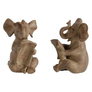 Sitting Elephant Bookends 73636   Bookends