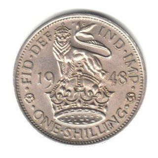 1948 Great Britain U.K. England Shilling Coin with English Crest KM#863 