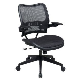 Office Star Deluxe AirGrid Seat and Back Chair with Cantilever Arms   Desk Chairs