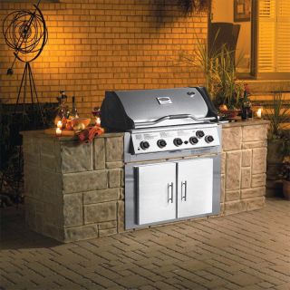 Vermont Castings Heritage 5 Burner Built In Gas Grill with Cover   Stainless Steel   Gas Grills