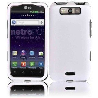 White Hard Case Cover for LG Connect 4G MS840 Cell Phones & Accessories
