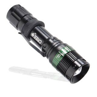 Generic Mini 400 Lumens CREE Q5 LED Zoomable Adjustable Focus Flashlight Torch With Waterproof Design   Bulbs  