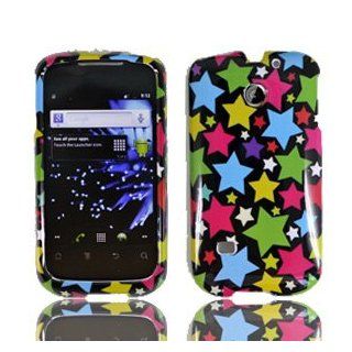 For Cricket Huawei Ascent II M865 Accessory   Color Stars Design Hard Case Cover Cell Phones & Accessories