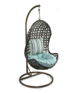 Patio Heaven Birds Nest Hanging Chair with Arms   Hammock Chairs & Swings