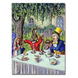 Mad Hatter's Tea Party Canvas Art by Jonathan Barry   Kids and Nursery Wall Art