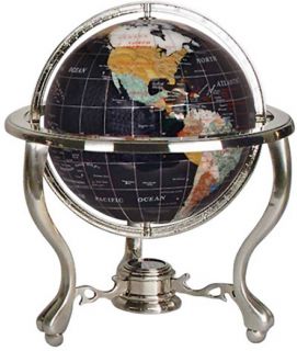 Metropolitan Onyx Swirl 13 inch Diam. Gemstone Tabletop Globe   Globes