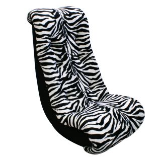 Banana Rocker Zebra/Black Minky   Kids Rocking Chairs
