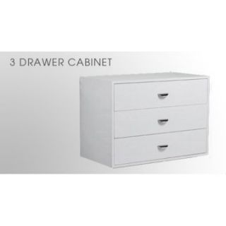 Arrange A Space 3 Drawer Cabinet Add On Unit   Wood Closet Organizers