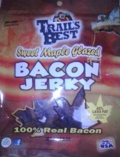 Trail's Best Sweet Maple Glazed Bacon Jerky   2.5 oz bag (Pack of 2)  Jerky And Dried Meats  Grocery & Gourmet Food
