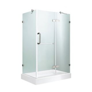 Vigo VG601136W 36.125W x 79.21H in. Clear Glass Shower Enclosure with Base   Bathtub & Shower Doors