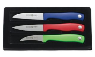 Wusthof Silverpoint 3 Piece Colored Paring Knife Set   Knives & Cutlery