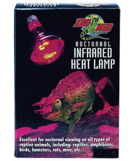 Zoo Med Nocturnal Infrared Heat Lamp   Reptile Supplies