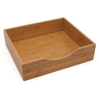 Lipper Bamboo Organizer Box   14.5W in.   Kitchen Drawer Organizers