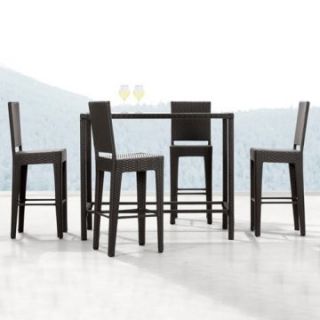 Zuo Modern Anguilla Outdoor Bar Table Set   Commercial Patio Furniture