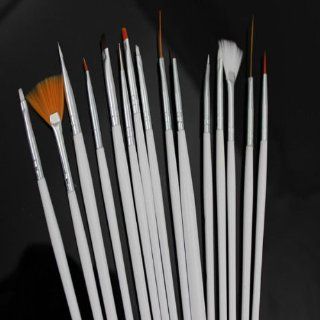 15 PCS New Nail ART Acrylic Design Polish Brush DOT Painting Tool Set Pen B2 Health & Personal Care