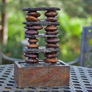 Stones Tower Tabletop Water Outdoor Fountain   Fountains