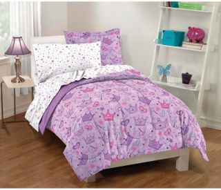 CHF Stars and Crown Mini Bed in a Bag   Girls Bedding