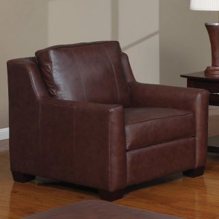 Charles Schneider Lincoln Coffee Leather Chair   Leather Club Chairs