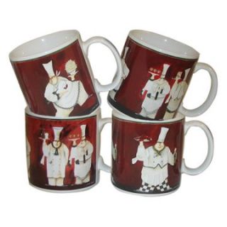 Pfaltzgraff Bordeaux Bistro Mugs   Set of 4   Coffee Mugs