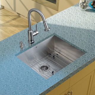 Vigo VG15073 Single Basin Undermount Kitchen Sink Combo   Kitchen Sinks