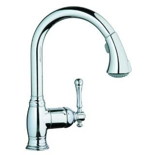GROHE 33 870 000 Bridgeford Dual Spray Pull Out Kitchen Faucet, Chrome   Touch On Kitchen Sink Faucets  