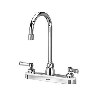 Zurn Z871B1 Kitchen Sink Faucet with 5 3/8" Gooseneck and Lever Handles, Chrome    