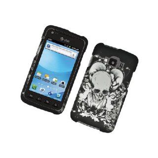 Samsung Rugby Smart i847 SGH I847 Black White Skull Angel Cover Case Cell Phones & Accessories