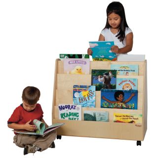 Wood Designs Double Sided Book Display   Natural   Kids Bookcases